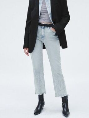 rag & bone Harlow Mid Rise Ankle Straight Leg